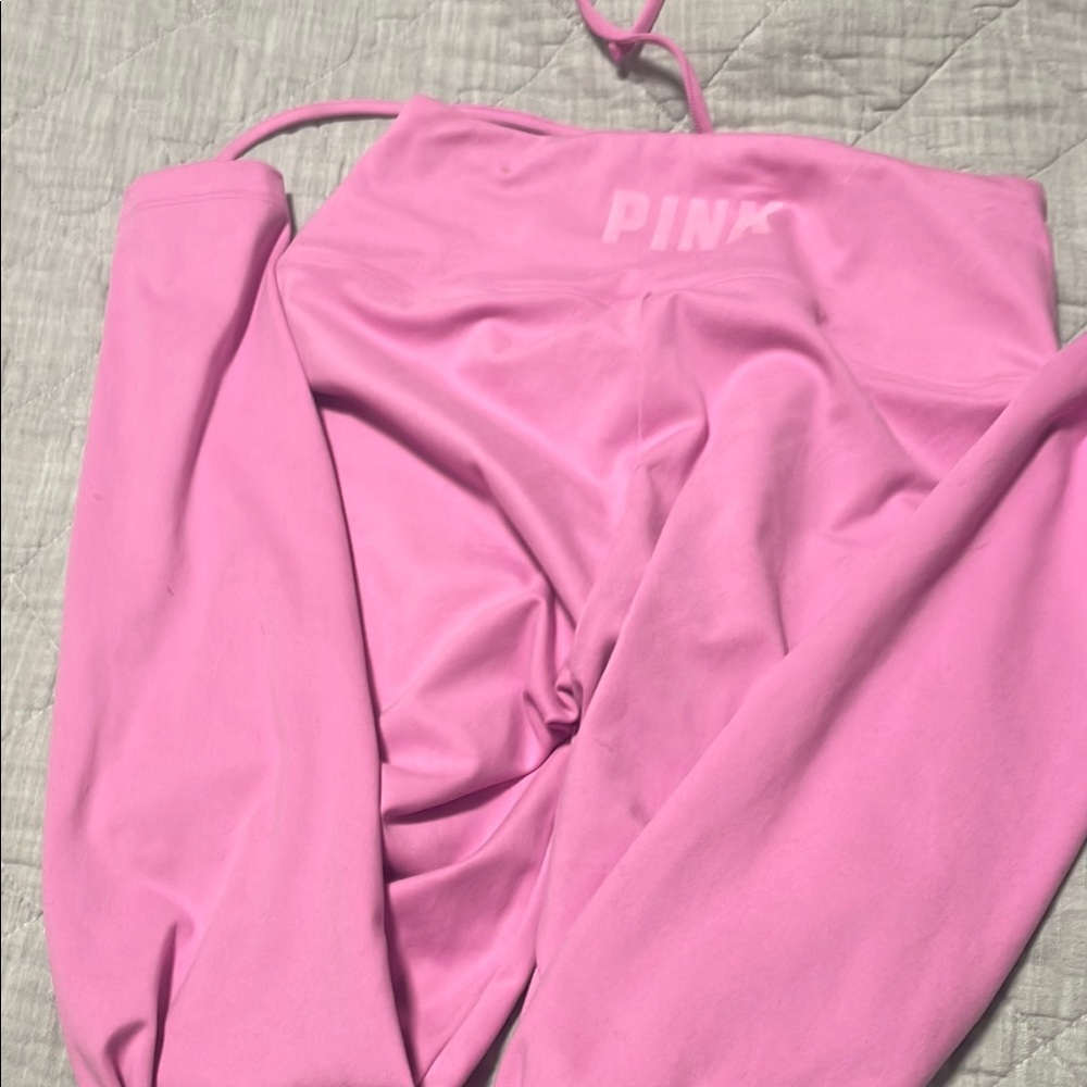 Pink Ruched Leggings - Picture 5 of 5